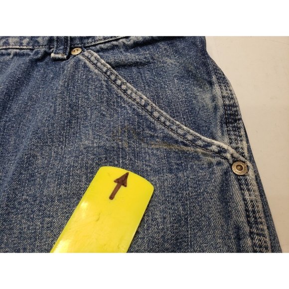 Vintage Wrangler Mens Carpenter Jeans Distressed Denim Blue Med Wash Size 40x30 - Picture 5 of 10